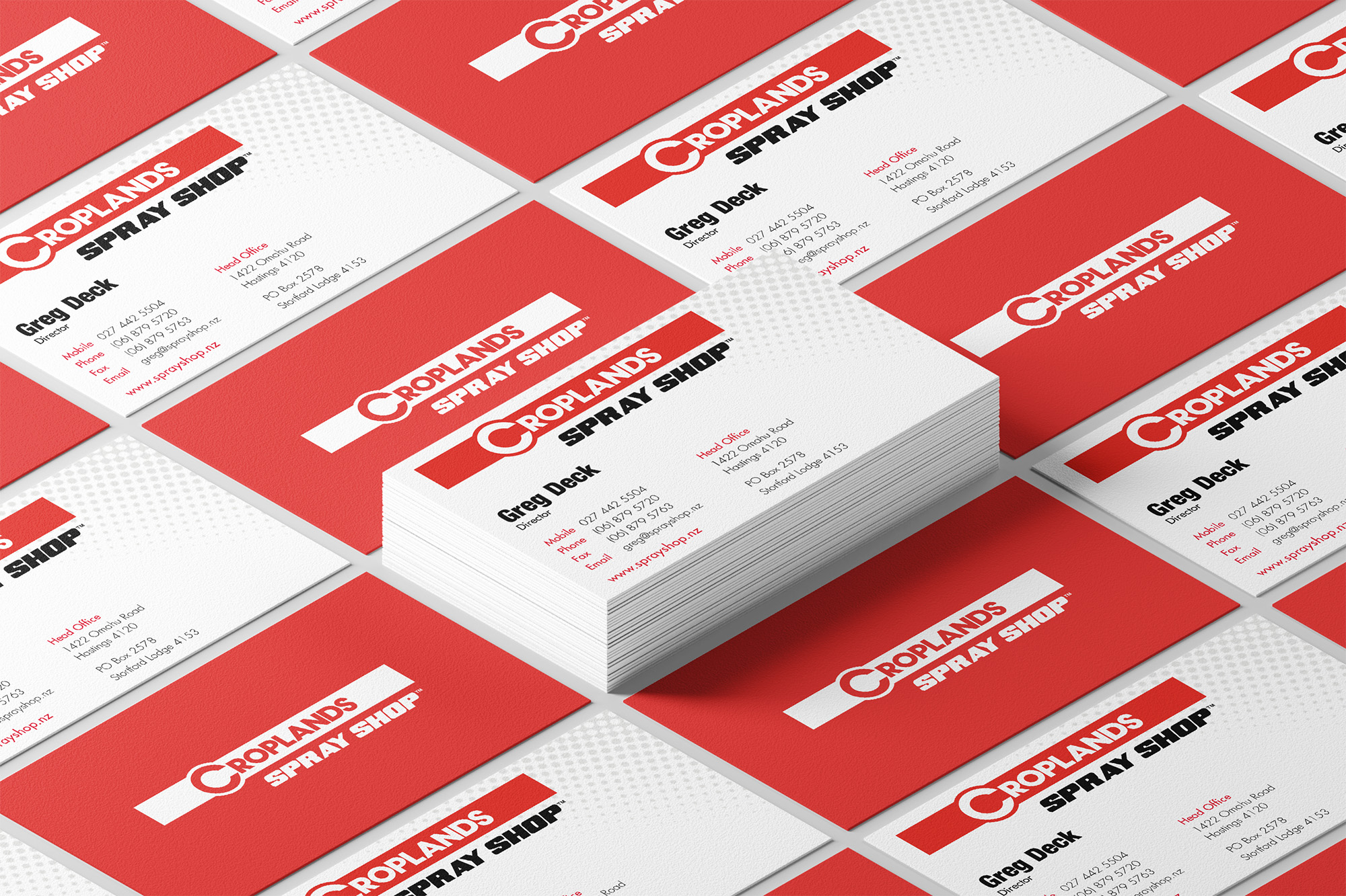 Croplands business card mockup