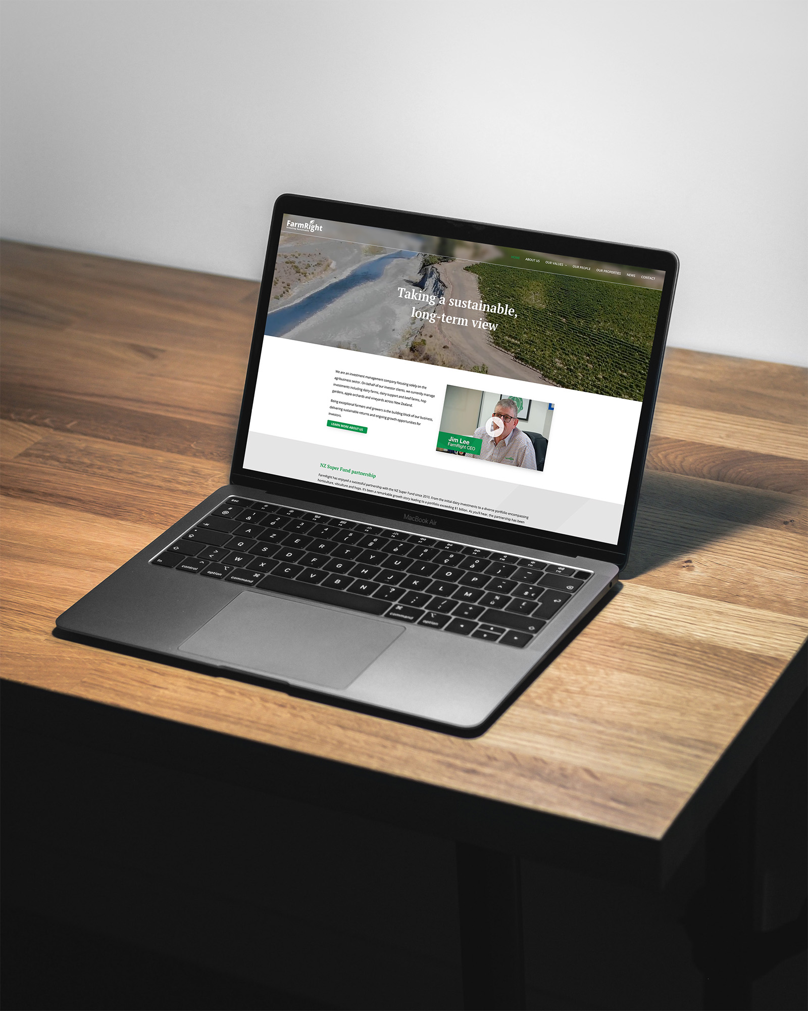 FarmRight website mockup