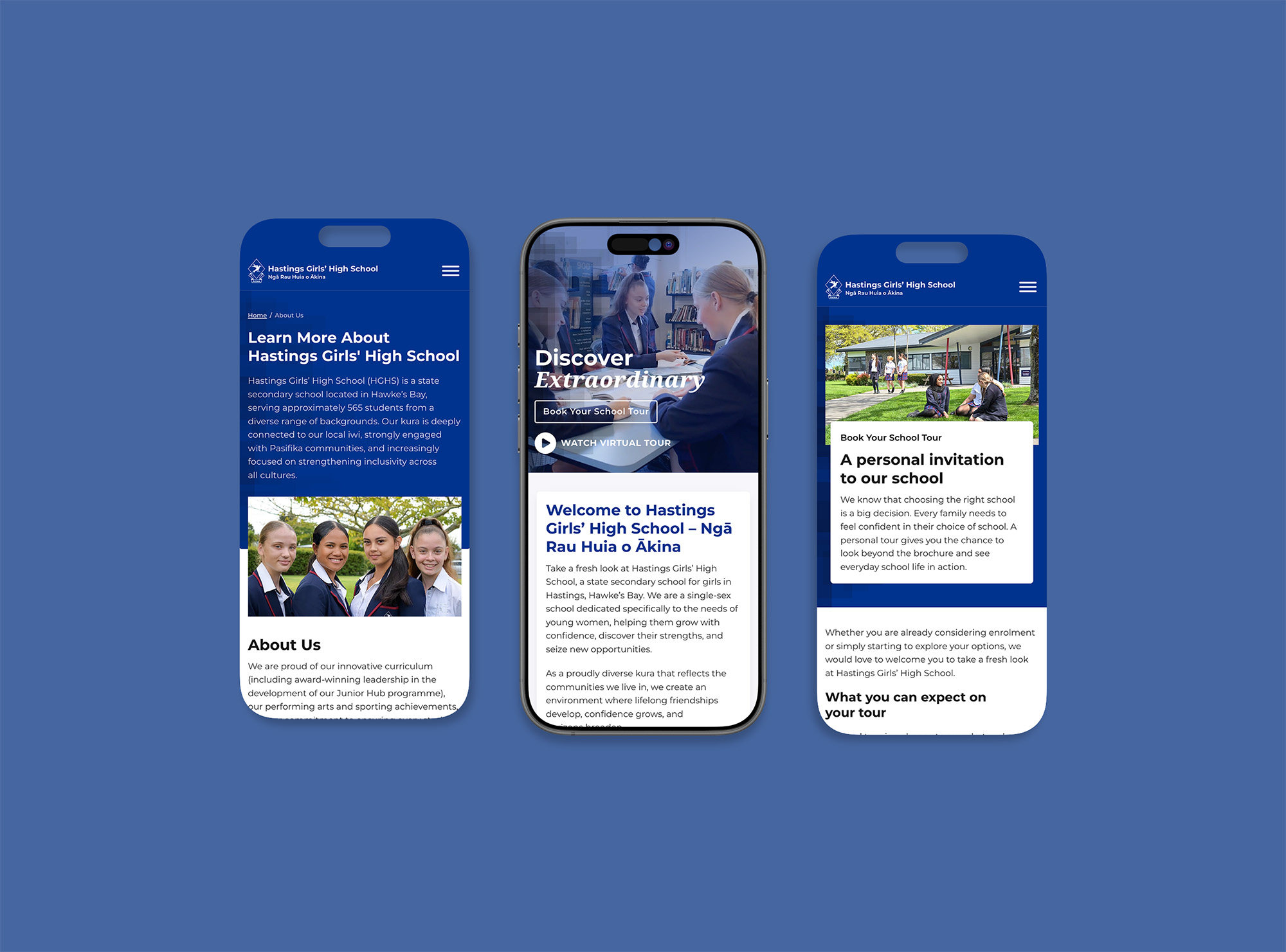 HGHS website mobile mockup