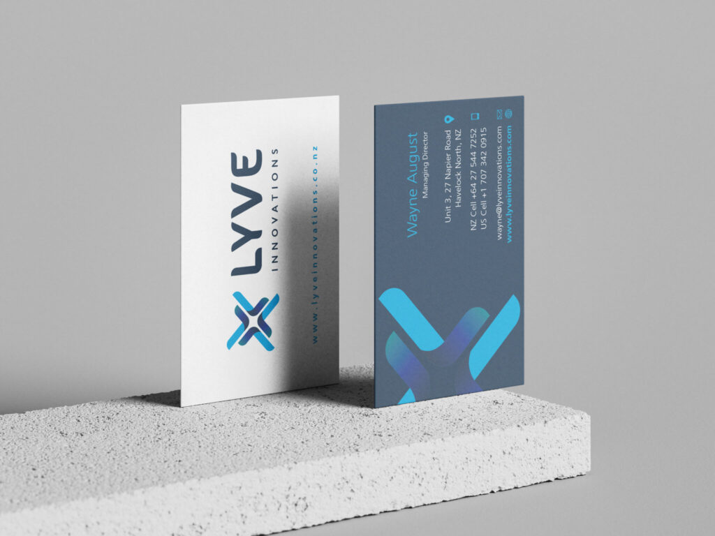 Lyve business cards mockup